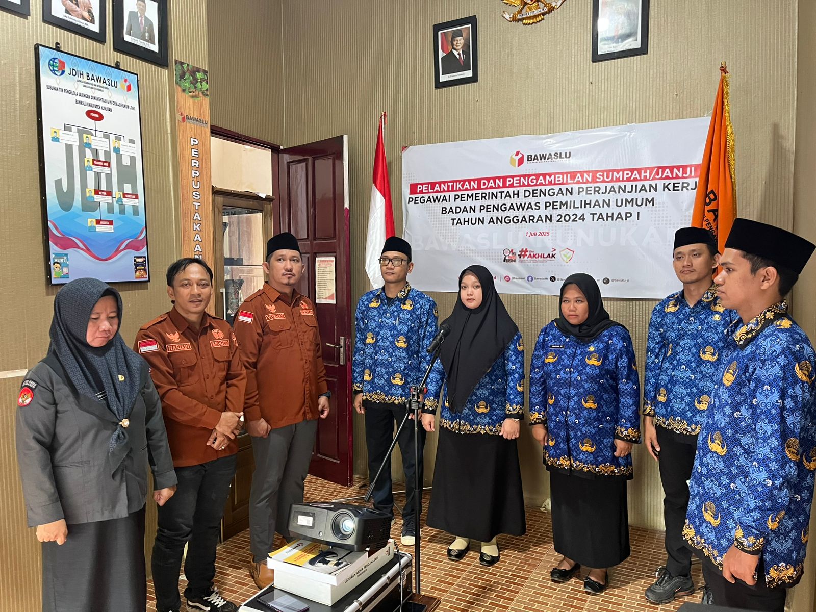 pelantikan PPPK Bawaslu Nunukan Tahun 2024 Tahap I